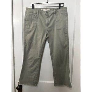 Gap Low Rise Cropped Stretch Grayish Green Pants - Women's 16